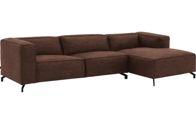 Goossens hoeksalon calvin bruin micro leer - 8190319-631-02