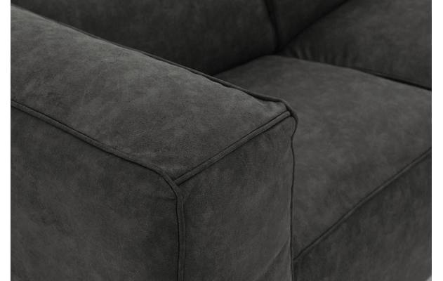 Goossens loungebank calvin grijs micro leer - 8190319-635-09