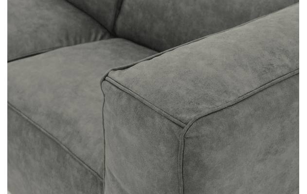 Goossens loungebank calvin grijs micro leer - 8190319-636-09-gespiegeld