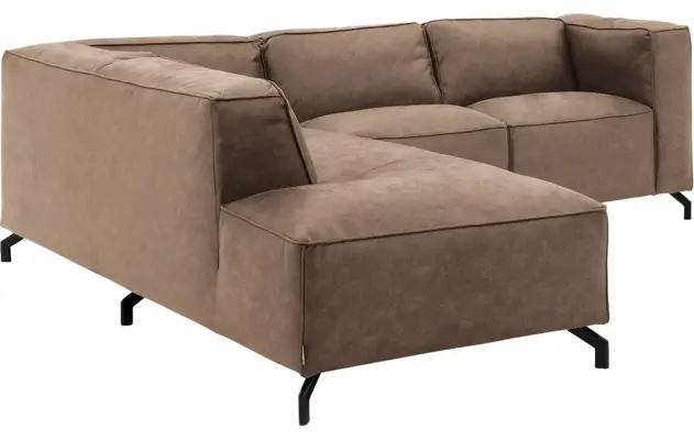 Goossens hoeksalon calvin bruin micro leer - 8190320-627-03