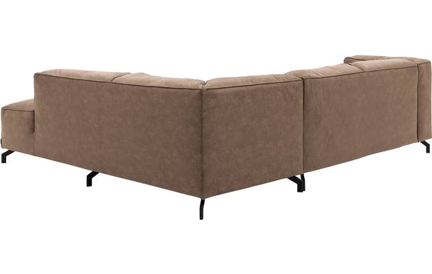 Goossens hoeksalon calvin bruin micro leer - 8190320-627-04-gespiegeld
