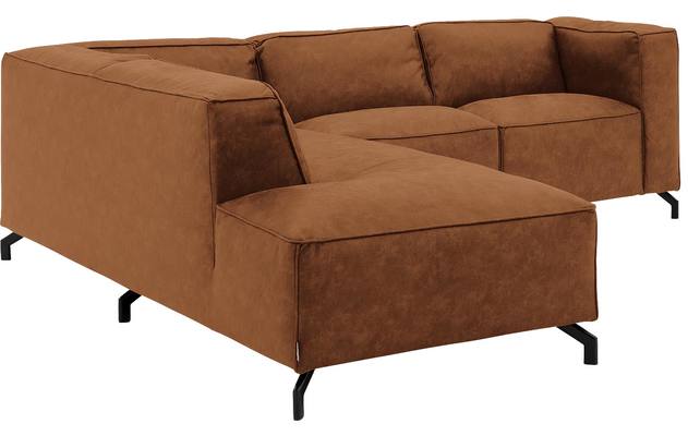 Goossens hoeksalon calvin bruin micro leer - 8190320-633-03