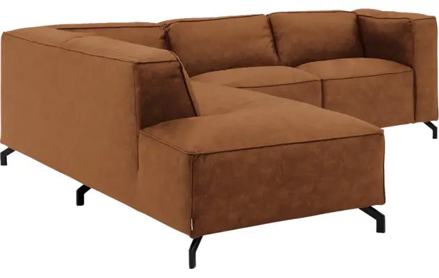 Goossens hoeksalon calvin bruin micro leer - 8190320-633-03