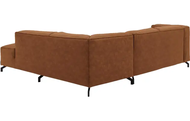 Goossens hoeksalon calvin bruin micro leer - 8190320-633-04-gespiegeld
