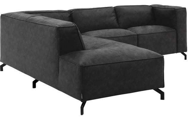 Goossens hoeksalon calvin grijs micro leer - 8190320-634-03