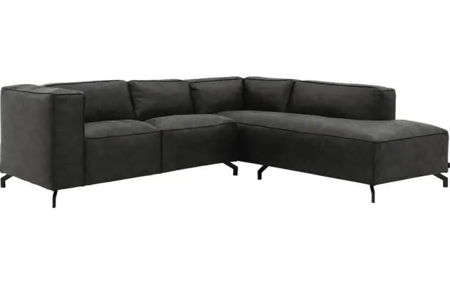 Goossens hoeksalon calvin grijs micro leer - 8190320-635-02-gespiegeld