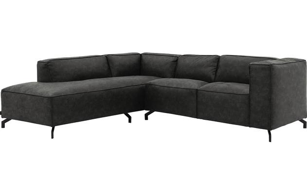 Goossens hoeksalon calvin grijs micro leer - 8190320-635-02