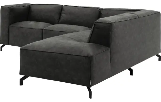 Goossens hoeksalon calvin grijs micro leer - 8190320-635-03-gespiegeld
