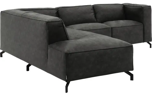 Goossens hoeksalon calvin grijs micro leer - 8190320-635-03