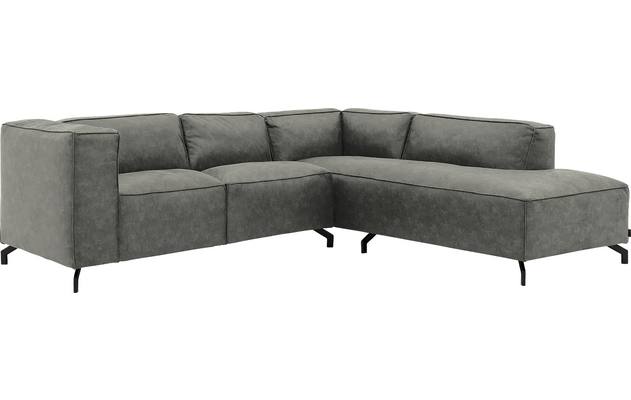 Goossens hoeksalon calvin grijs micro leer - 8190320-636-02-gespiegeld