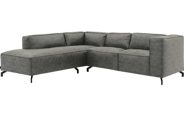 Goossens hoeksalon calvin grijs micro leer - 8190320-636-02