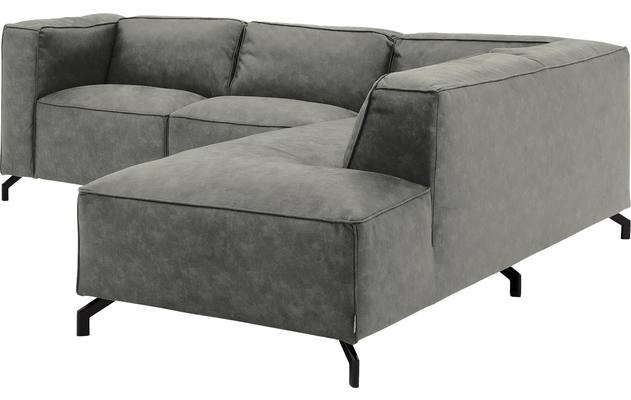 Goossens hoeksalon calvin grijs micro leer - 8190320-636-03-gespiegeld
