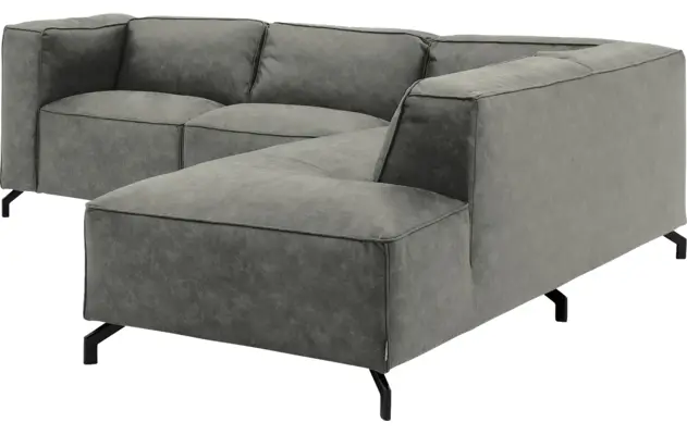 Goossens hoeksalon calvin grijs micro leer - 8190320-636-03-gespiegeld