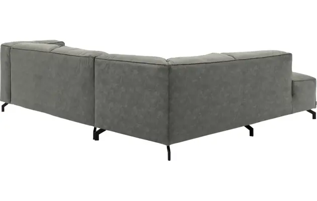 Goossens hoeksalon calvin grijs micro leer - 8190320-636-04