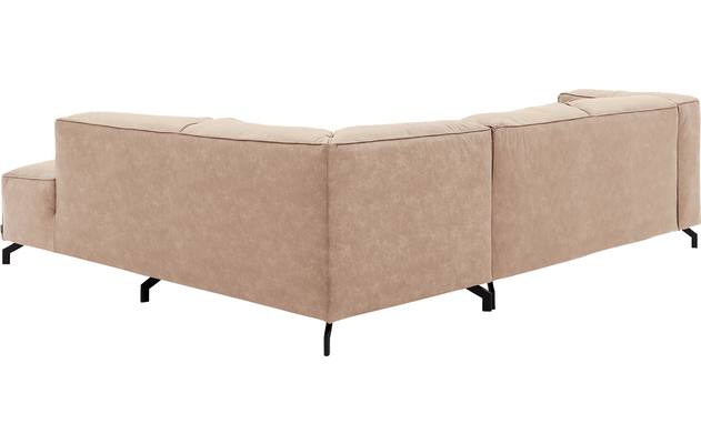 Goossens hoeksalon calvin beige micro leer - 8190320-637-04-gespiegeld