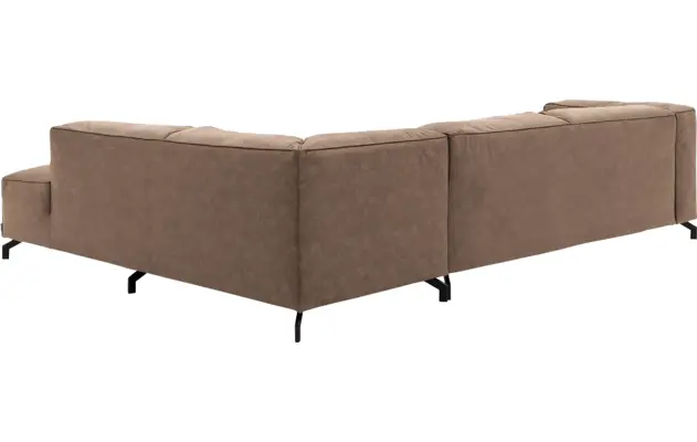 Goossens hoeksalon calvin bruin micro leer - 8190321-627-04-gespiegeld