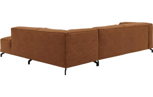 Goossens hoeksalon calvin bruin micro leer - 8190321-633-04-gespiegeld