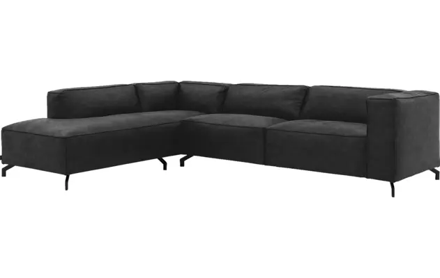 Goossens hoeksalon calvin grijs micro leer - 8190321-634-02