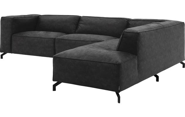Goossens hoeksalon calvin grijs micro leer - 8190321-634-03-gespiegeld
