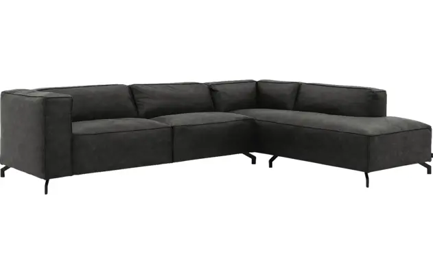 Goossens hoeksalon calvin grijs micro leer - 8190321-635-02-gespiegeld