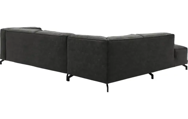 Goossens hoeksalon calvin grijs micro leer - 8190321-635-04