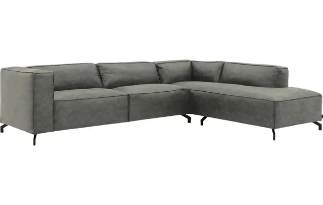 Goossens hoeksalon calvin grijs micro leer - 8190321-636-02-gespiegeld