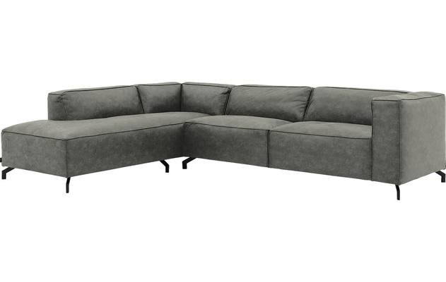 Goossens hoeksalon calvin grijs micro leer - 8190321-636-02