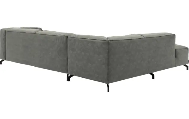 Goossens hoeksalon calvin grijs micro leer - 8190321-636-04