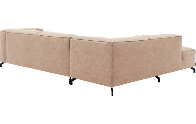 Goossens hoeksalon calvin beige micro leer - 8190321-637-04