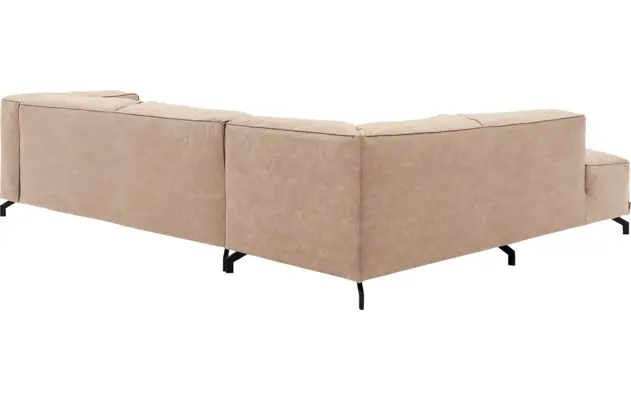 Goossens hoeksalon calvin beige micro leer - 8190321-637-04
