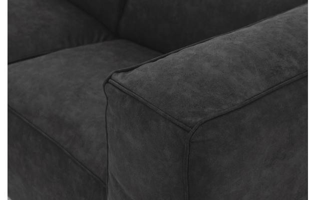Goossens loungebank calvin grijs micro leer - 8190322-634-09-gespiegeld