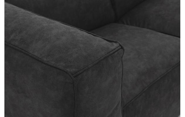 Goossens loungebank calvin grijs micro leer - 8190322-634-09