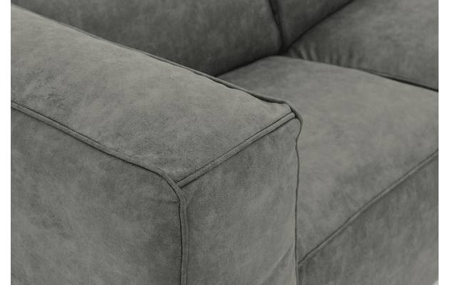 Goossens loungebank calvin grijs micro leer - 8190322-636-09