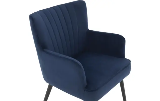 Goossens eetkamerstoel rob blauw stof - 8190376-05