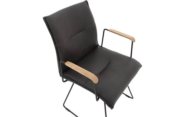 Goossens excellent eetkamerstoel nica grijs leer - 8190393-06