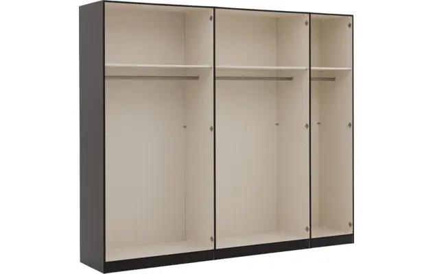 Goossens kledingkast easy storage ddk zwart hoogwaardig meubelplaat - 8190412-12