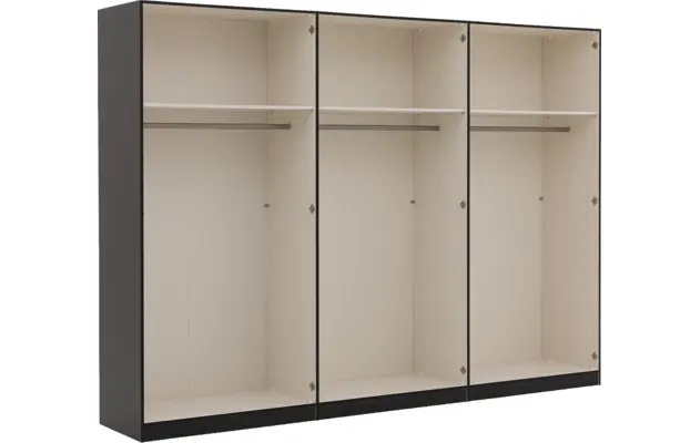 Goossens kledingkast easy storage ddk zwart hoogwaardig meubelplaat - 8190436-10