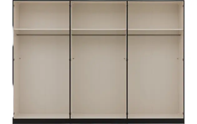 Goossens kledingkast easy storage ddk zwart hoogwaardig meubelplaat - 8190499-09