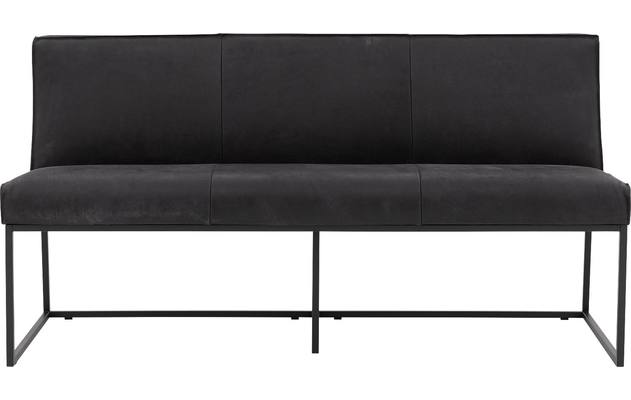 Goossens excellent eetbank tom zwart leer - 8190654-01