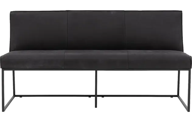 Goossens excellent eetbank tom zwart leer - 8190654-01