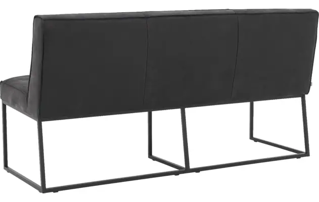 Goossens excellent eetbank tom zwart leer - 8190654-03