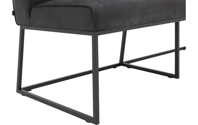 Goossens excellent eetbank tom zwart leer - 8190654-04