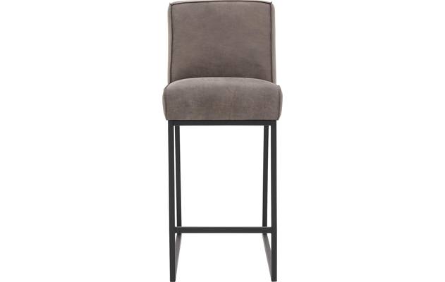 Goossens excellent barkruk tom grijs leer - 8190659-01