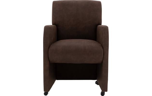 Goossens eetkamerstoel alex bruin microvezel - 8190698-01