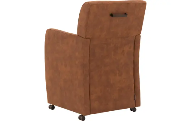 Goossens eetkamerstoel alex bruin microvezel - 8190699-03