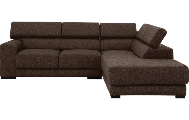 Goossens hoeksalon nora bruin stof - 8190707-211-02