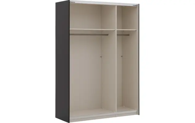 Goossens kledingkast easy storage sdk zwart hoogwaardig meubelplaat - 8190731-07