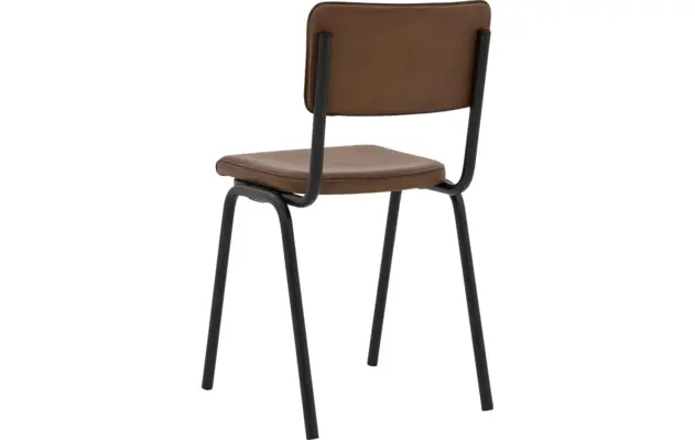 Goossens eetkamerstoel chaplin bruin leer - 8190780-03