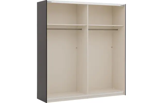 Goossens kledingkast easy storage sdk zwart hoogwaardig meubelplaat - 8190798-07
