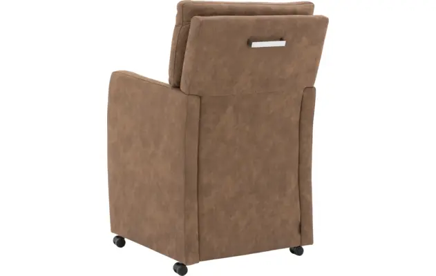 Goossens eetkamerstoel leen bruin microvezel - 8190994-03